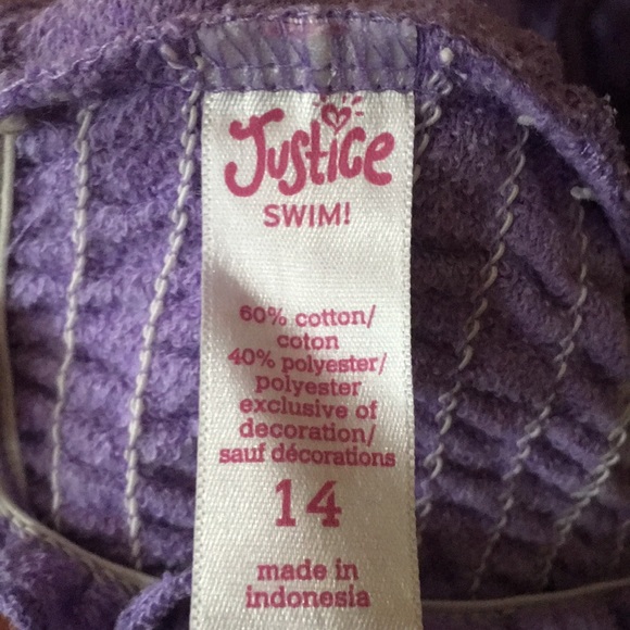 Justice Purple Halter swim cover size 14 - Picture 5 of 6